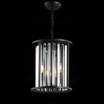 Bevin 12" Metal/Crystal LED Pendant - JONATHAN Y